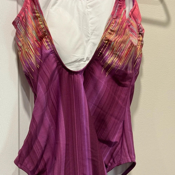 GOTTEX MOROCCAN SKY MASTECTOMY HIGH NECK ONE PIECE SWIMSUIT Sz : 10 - Picture 6 of 9